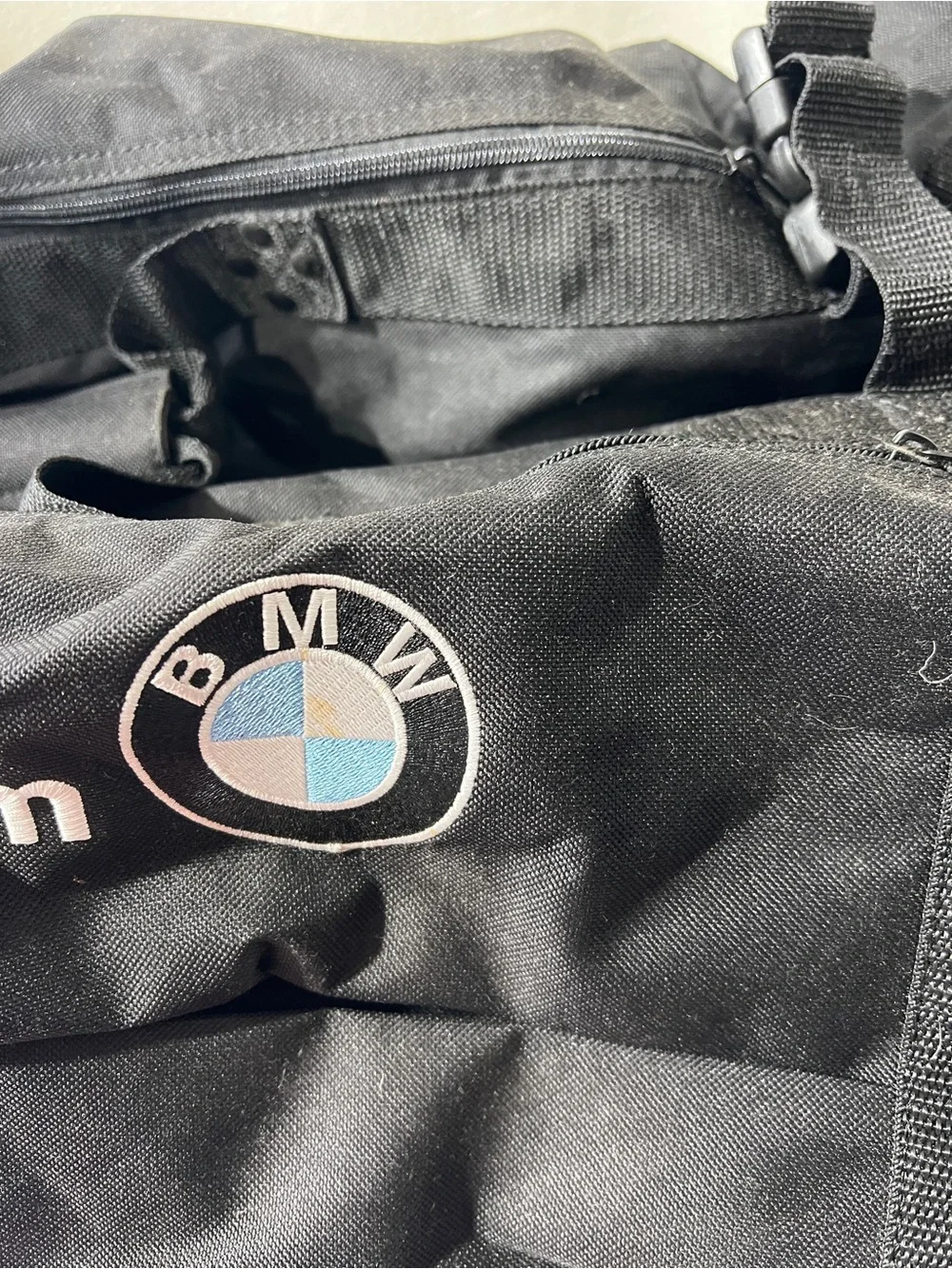BMW Black Duffel Travel Bag with Logo